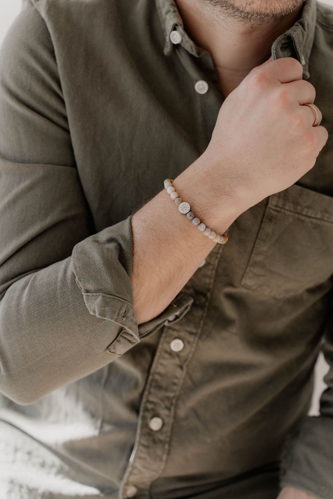 GESCHICHTENERZÄHLER | Armband TAGESKOMPASS Jaspis Fossil
