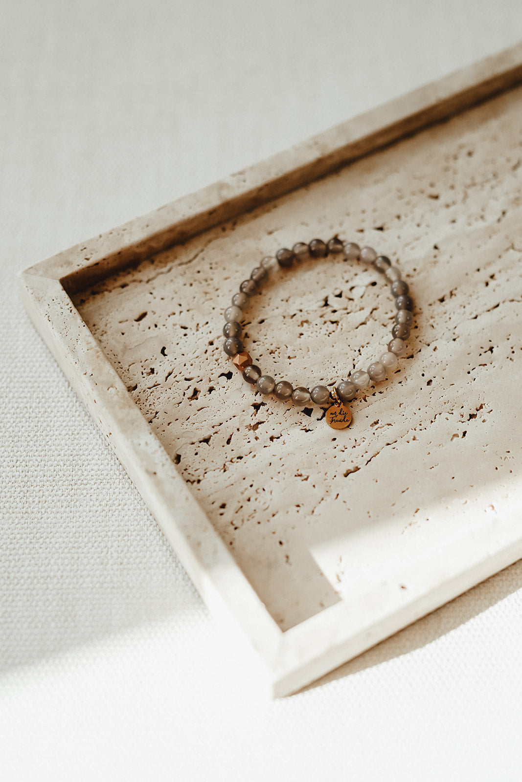 MORGENSTUNDE | Armband Achat grau