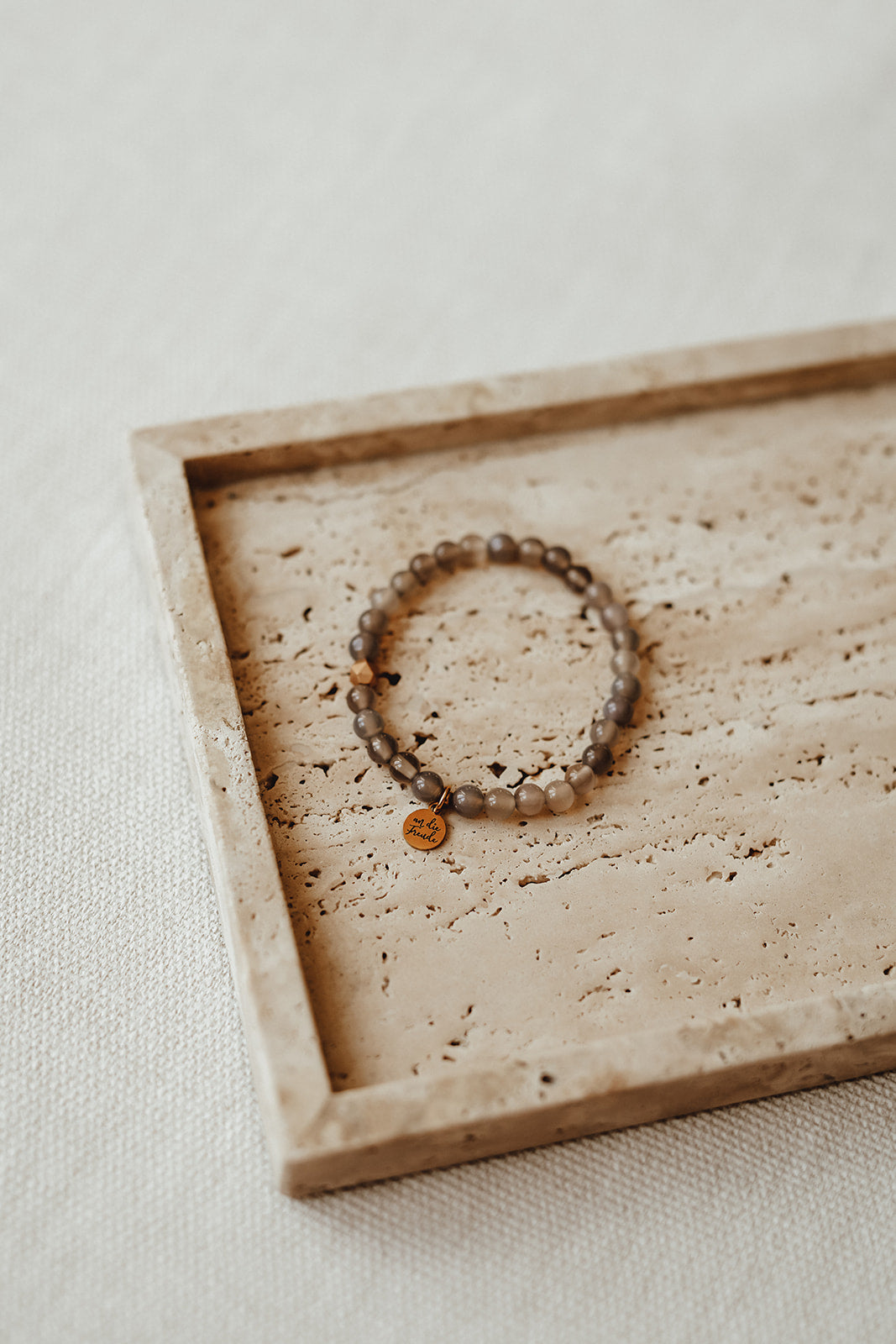 MORGENSTUNDE | Armband Achat grau