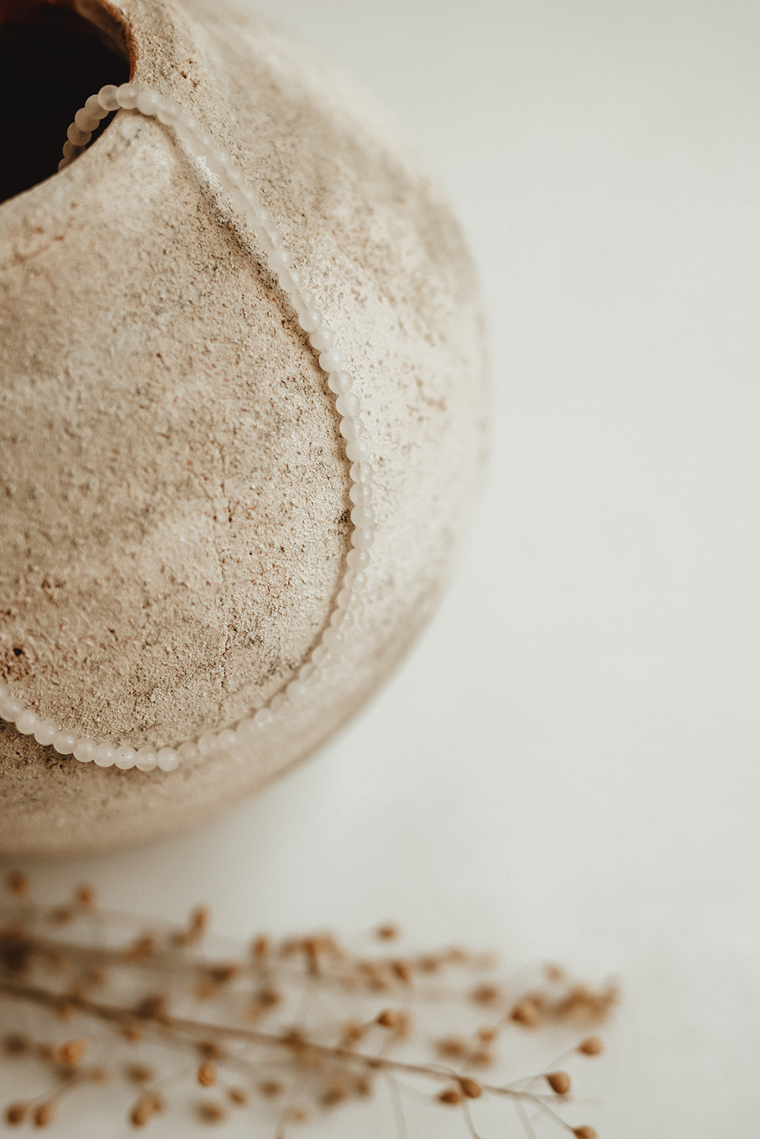 LINIE5 - Halskette All Pearls Weiße Jade