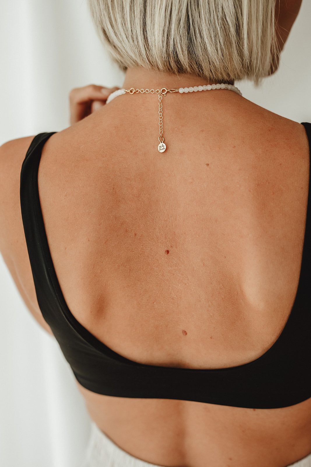 LINIE5 - Halskette All Pearls Weiße Jade