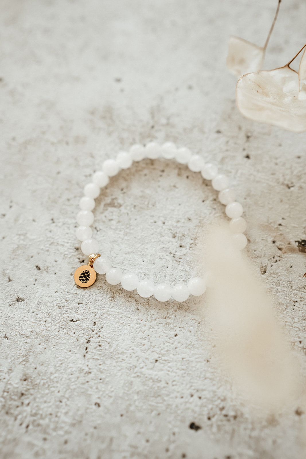 Edelweiß | Armband weiße Jade