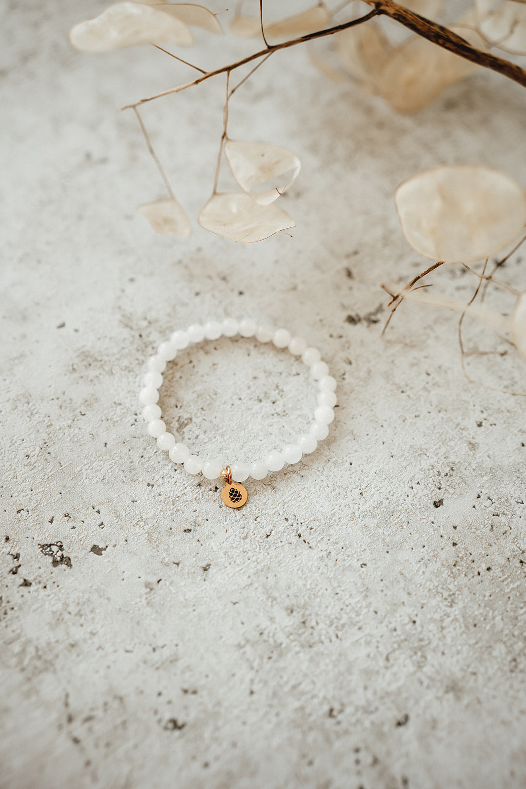 Edelweiß | Armband weiße Jade